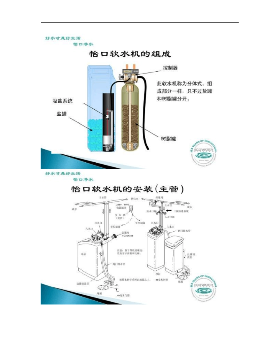 怡口软水机中央净水机安装调试指南._第2页