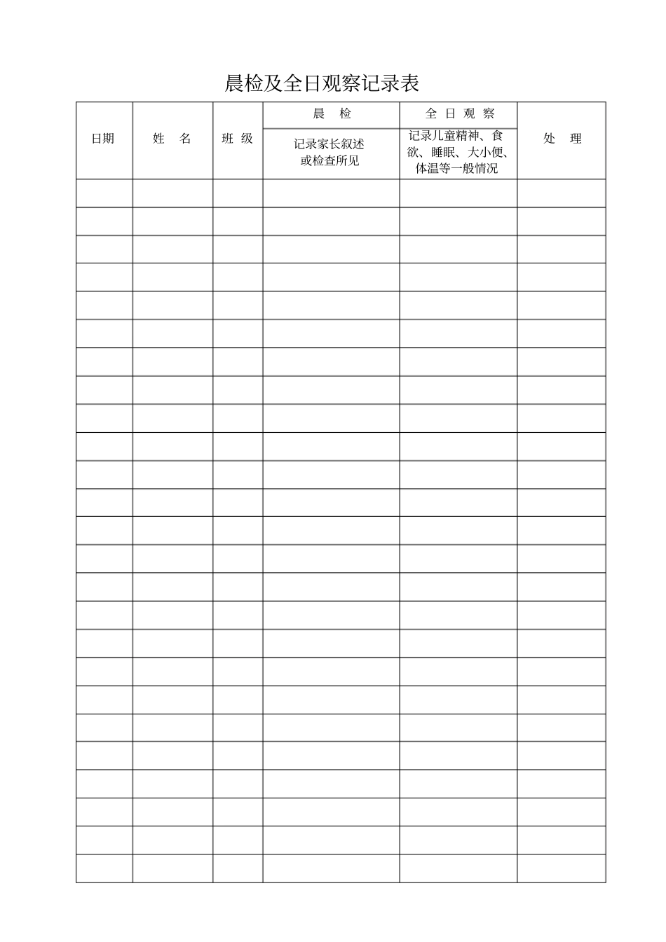 幼儿园卫生保健记录表表样_第3页