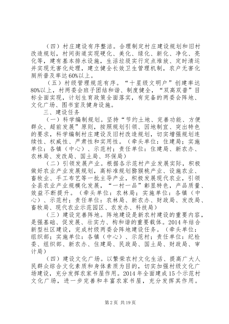 XX年新农村建设工作方案6篇_第2页