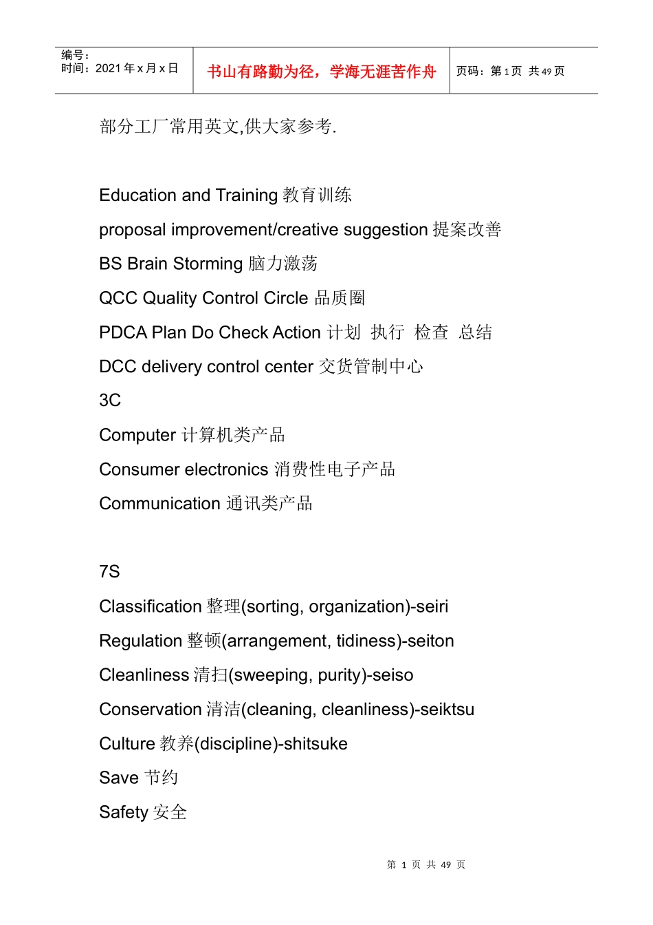 工厂常用英文3749724930_第1页