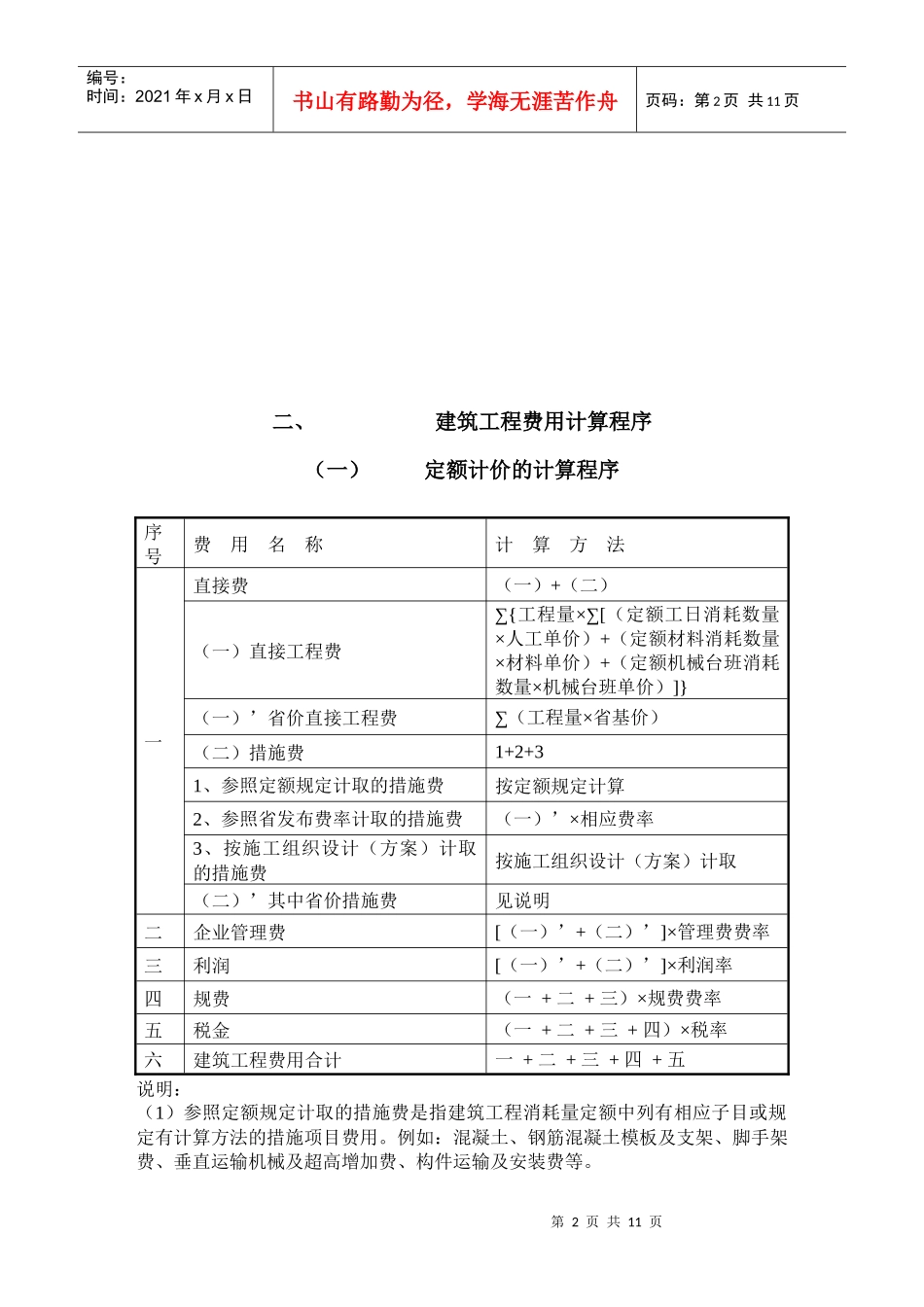 山东省建筑工程费用及其计算规则_第2页