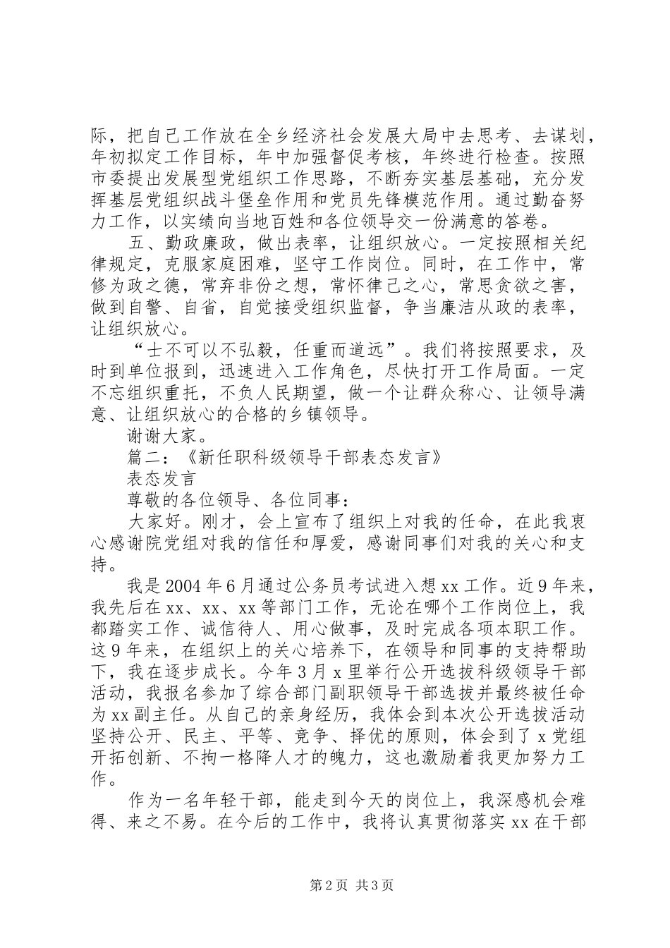 新领导表态发言_第2页