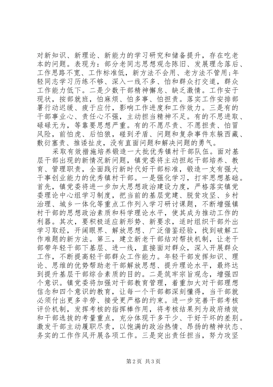 乡镇党委书记讲评发言材料_第2页