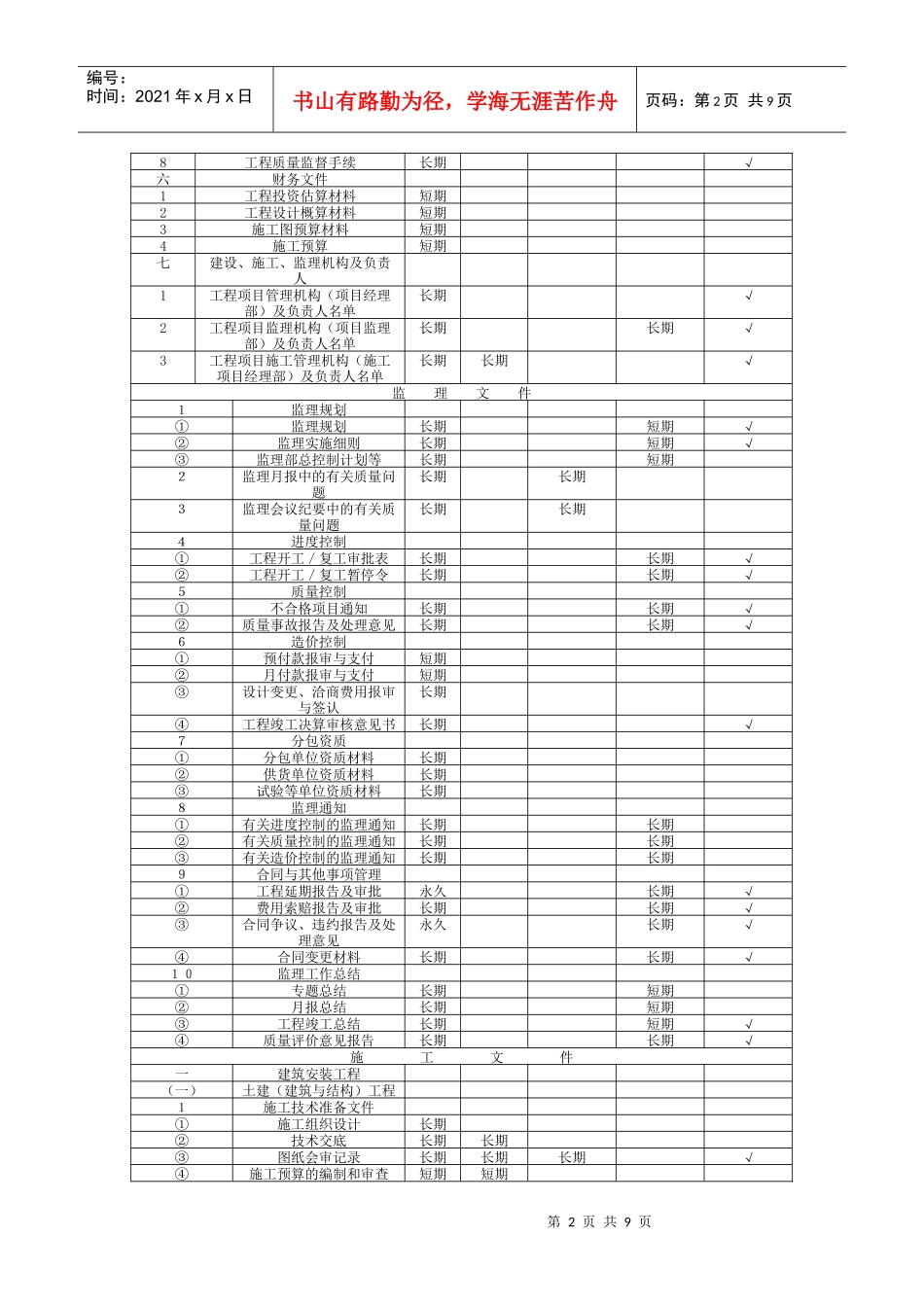 工程资料存档规定_第2页