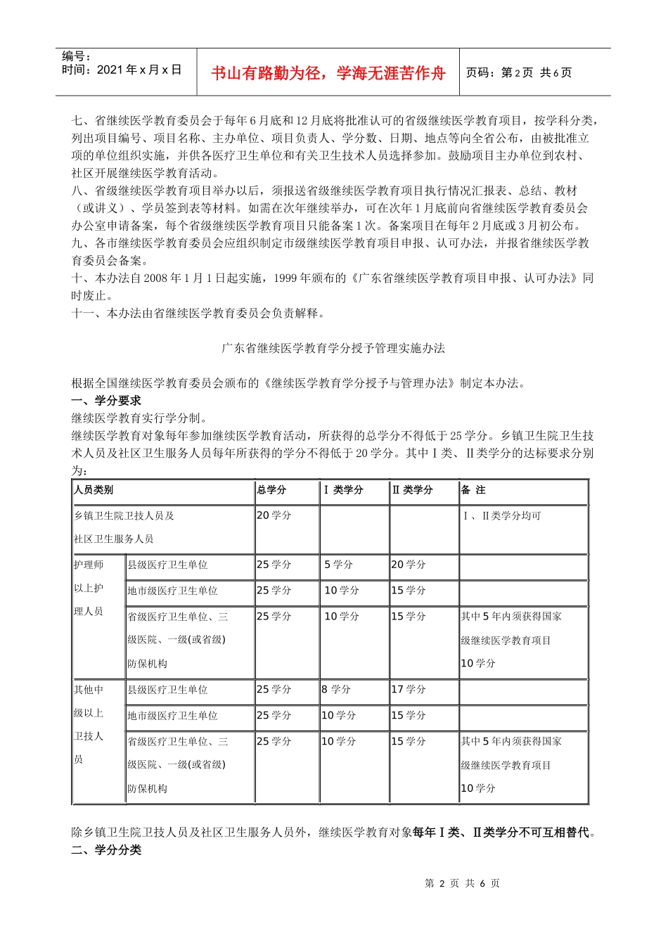广东省继续医学教育学分授予管理实施办法(2)_第2页