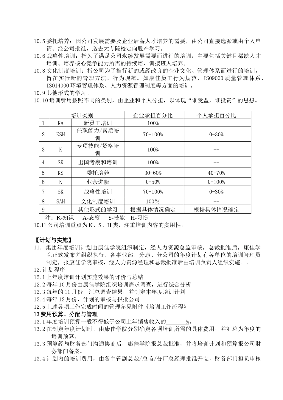 康佳集团员工教育培训实施管理制度_第2页