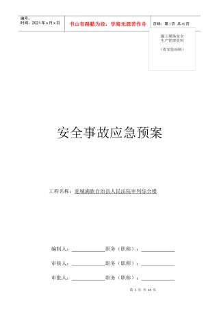 应急预案版本25页
