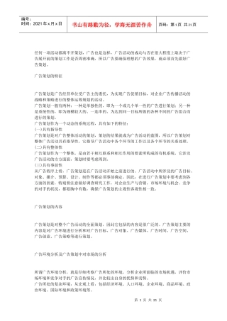广告策划（DOC20页）