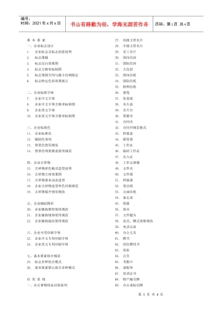 常规VI项目总表-VI项目总表