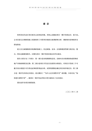 常州某某区项目策划全案