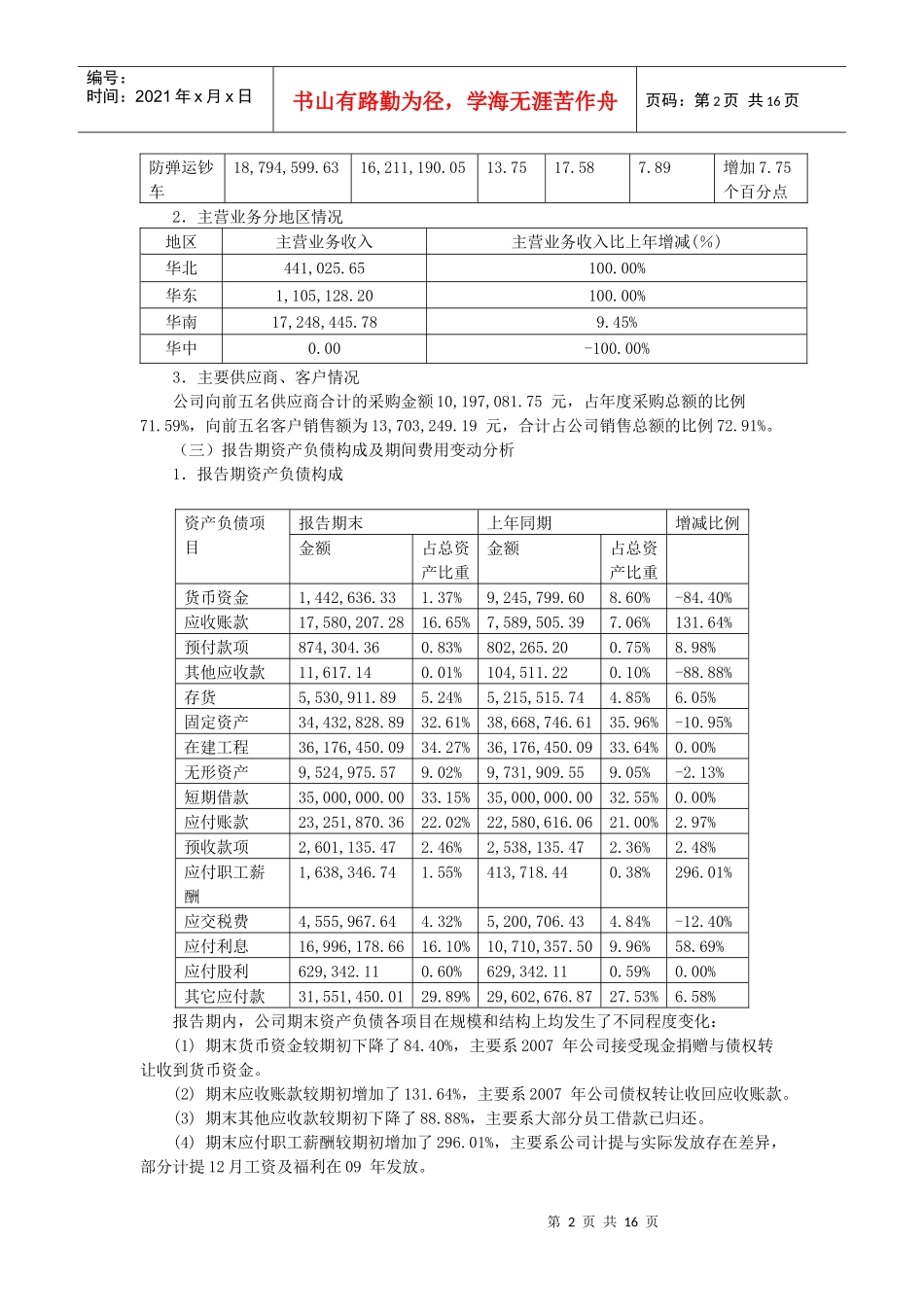 广州某汽车工业公司年报资料_第2页