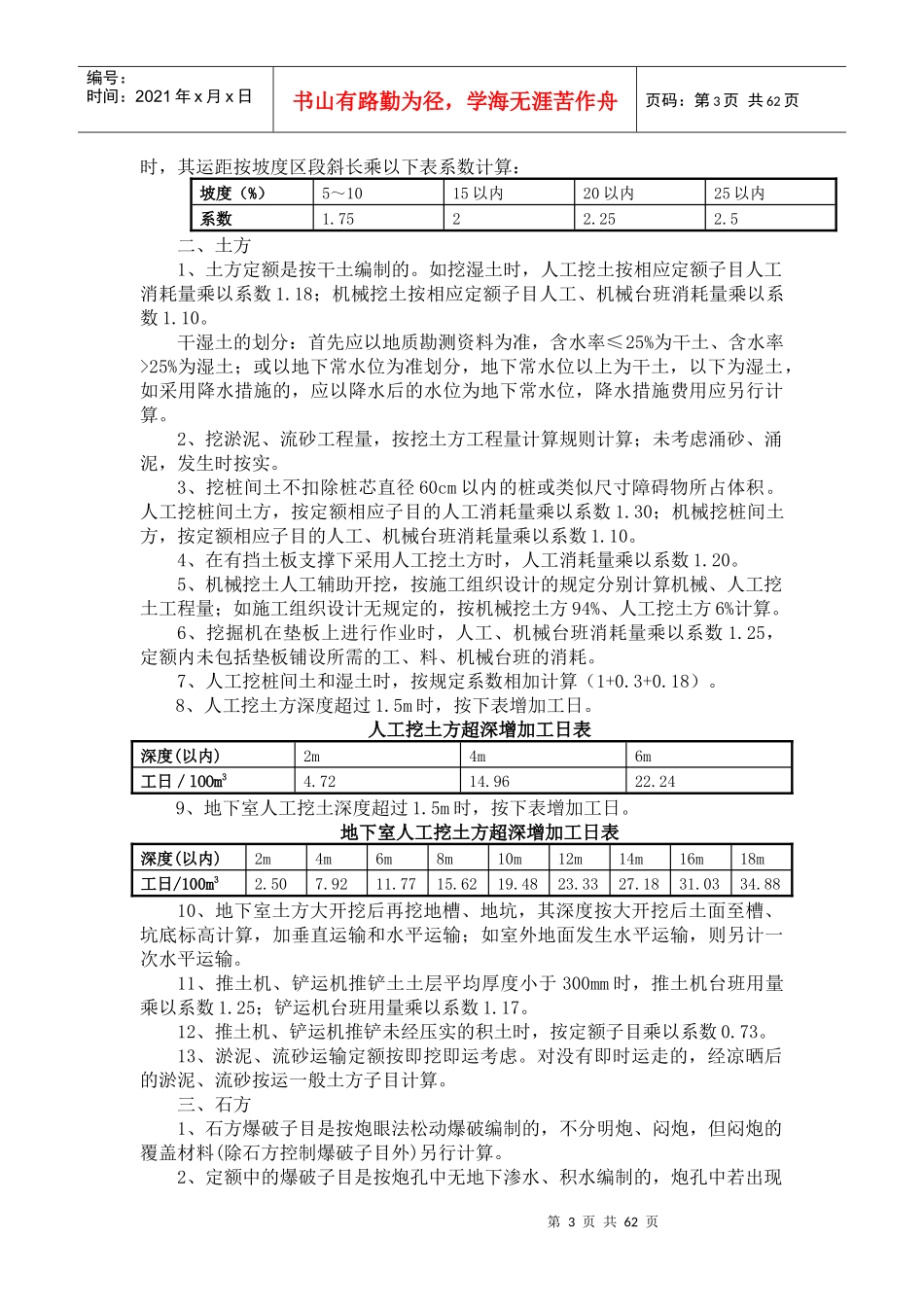 广东省建筑与装饰工程综合定额XXXX说明及工程量计算规则_第3页