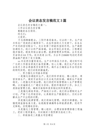 会议表态发言范文3篇