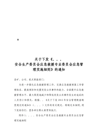 应急救援专业委员会应急管理实施细则