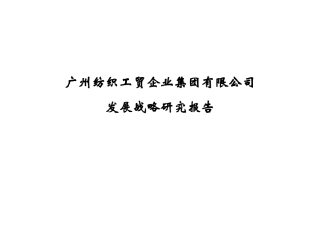 广州某公司发展战略研究报告