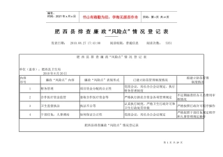廉政风险点自查表(样表)
