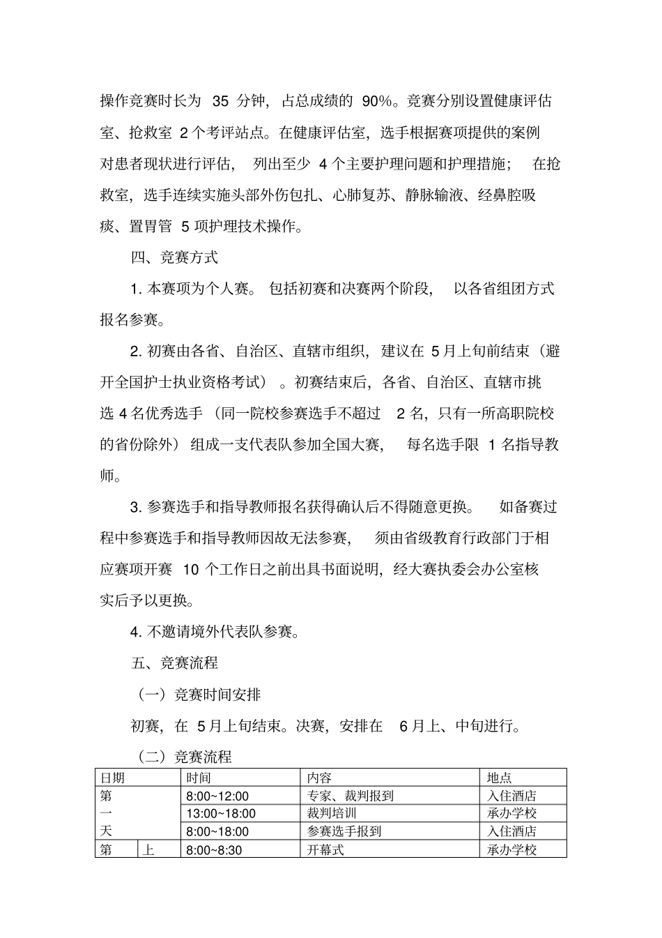 全国职业院校技能大赛高职组护理技能赛项规程DOC_第2页