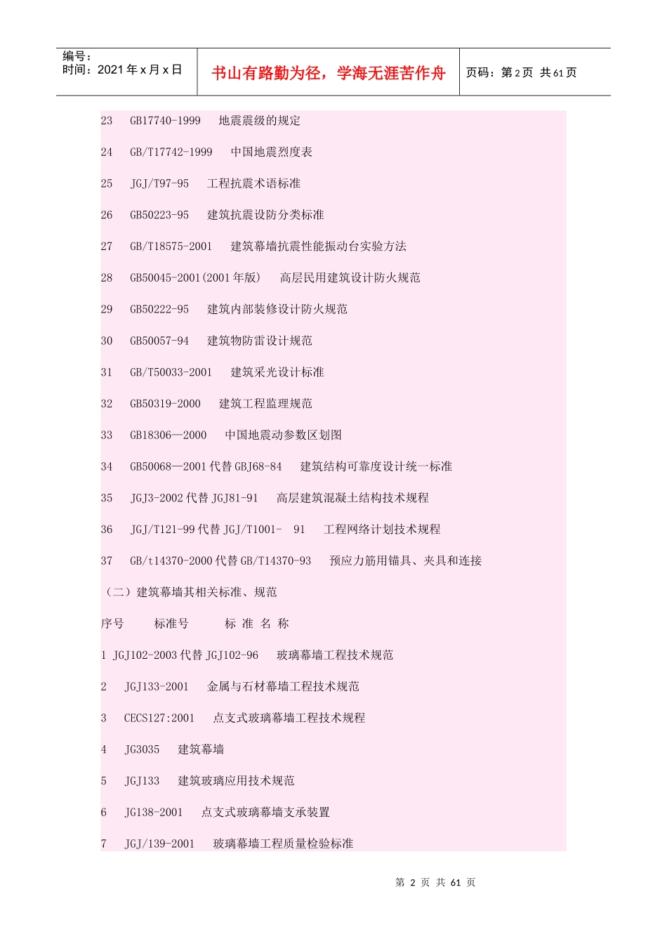 幕墙用建筑结构标准(doc 61页)_第2页