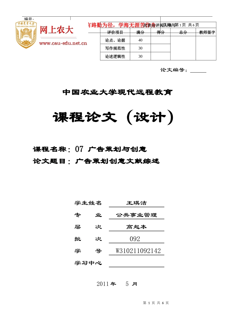 广告策划创意文献综述论文_第1页