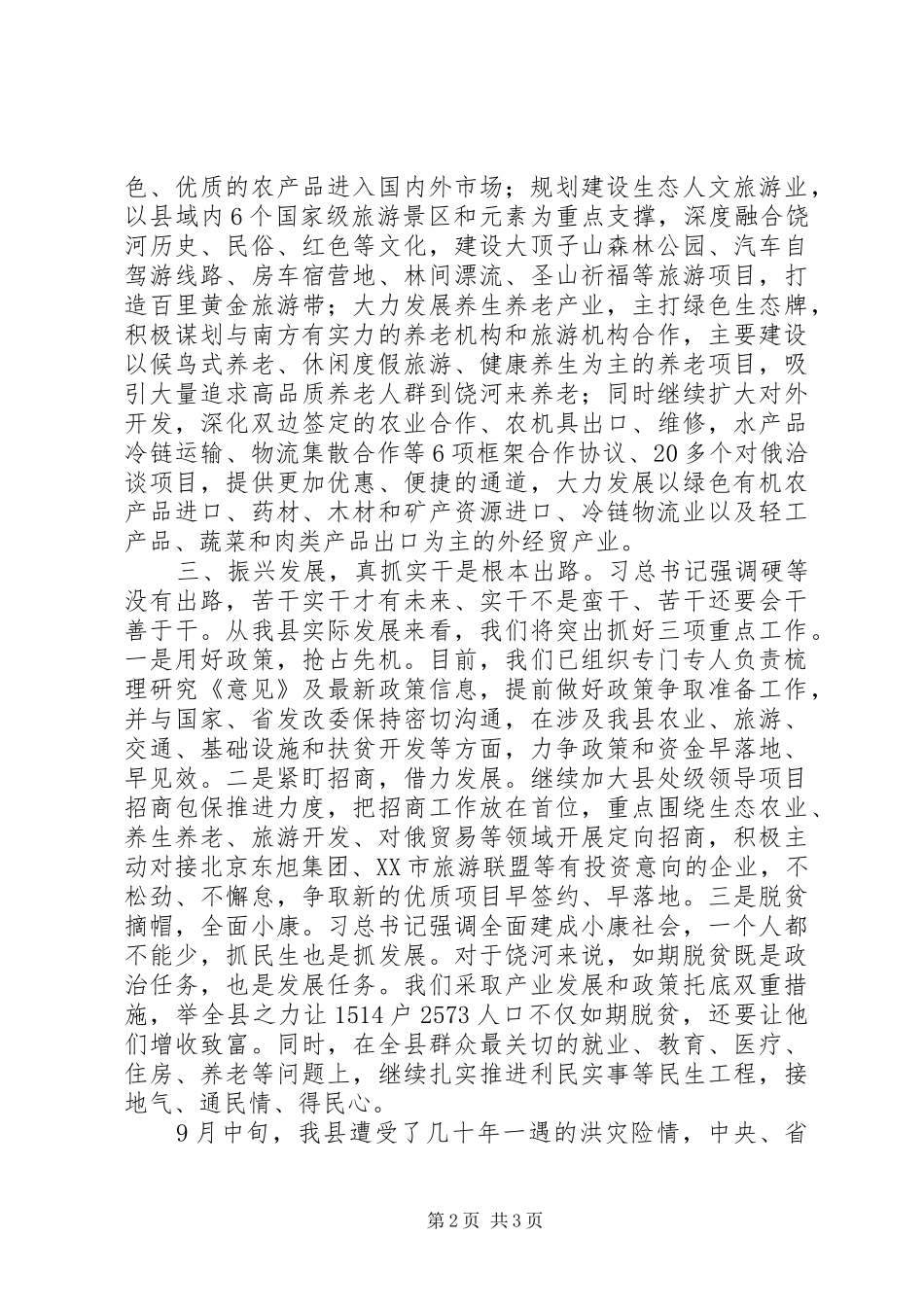 东北县长学习系列讲话推动振兴发展研讨发言稿_第2页