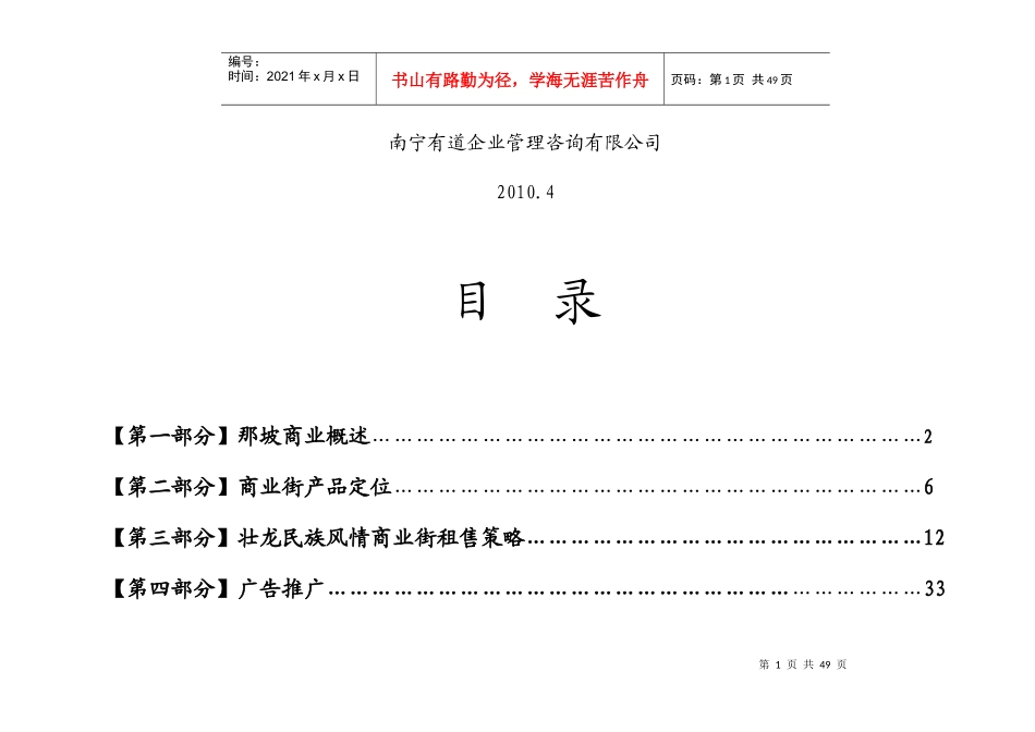 广西那坡县商业街策划方案_第2页