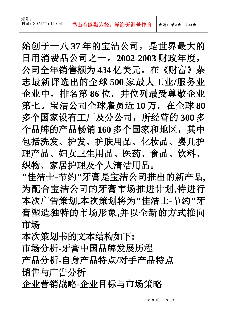 广告策划书经典范本_第3页