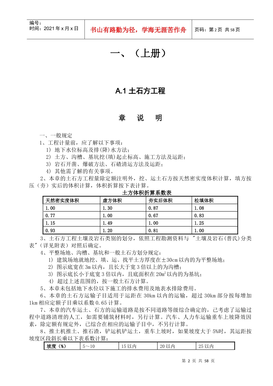 广东省建筑与装饰工程综合定额XXXX(章说明及工程量计_第2页