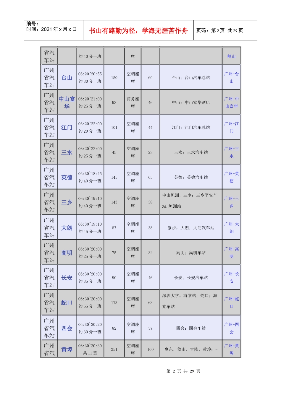 广州省汽车站时刻表_第2页