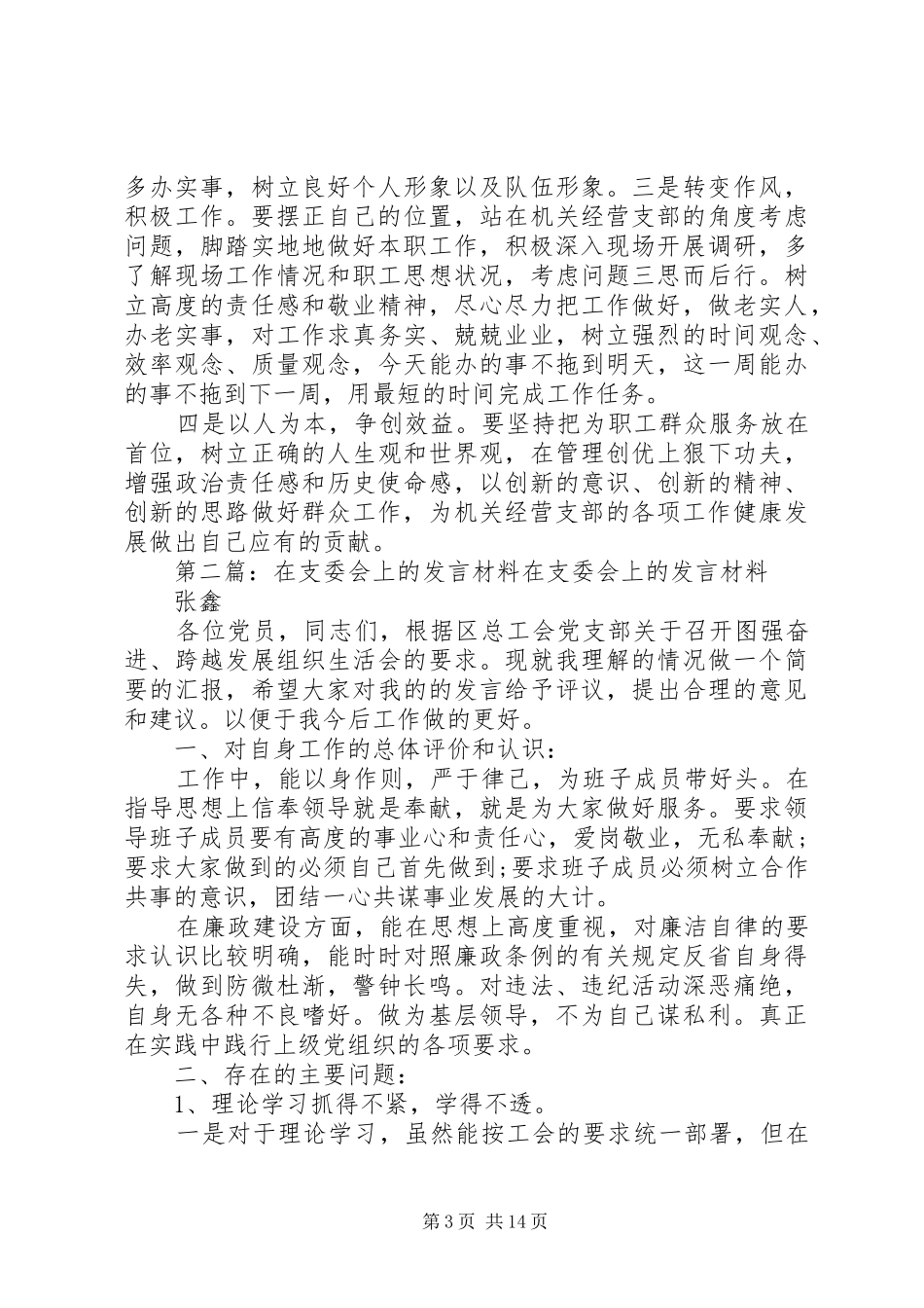 支委会发言材料提纲_第3页