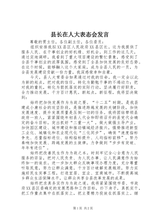 县长在人大表态会发言稿