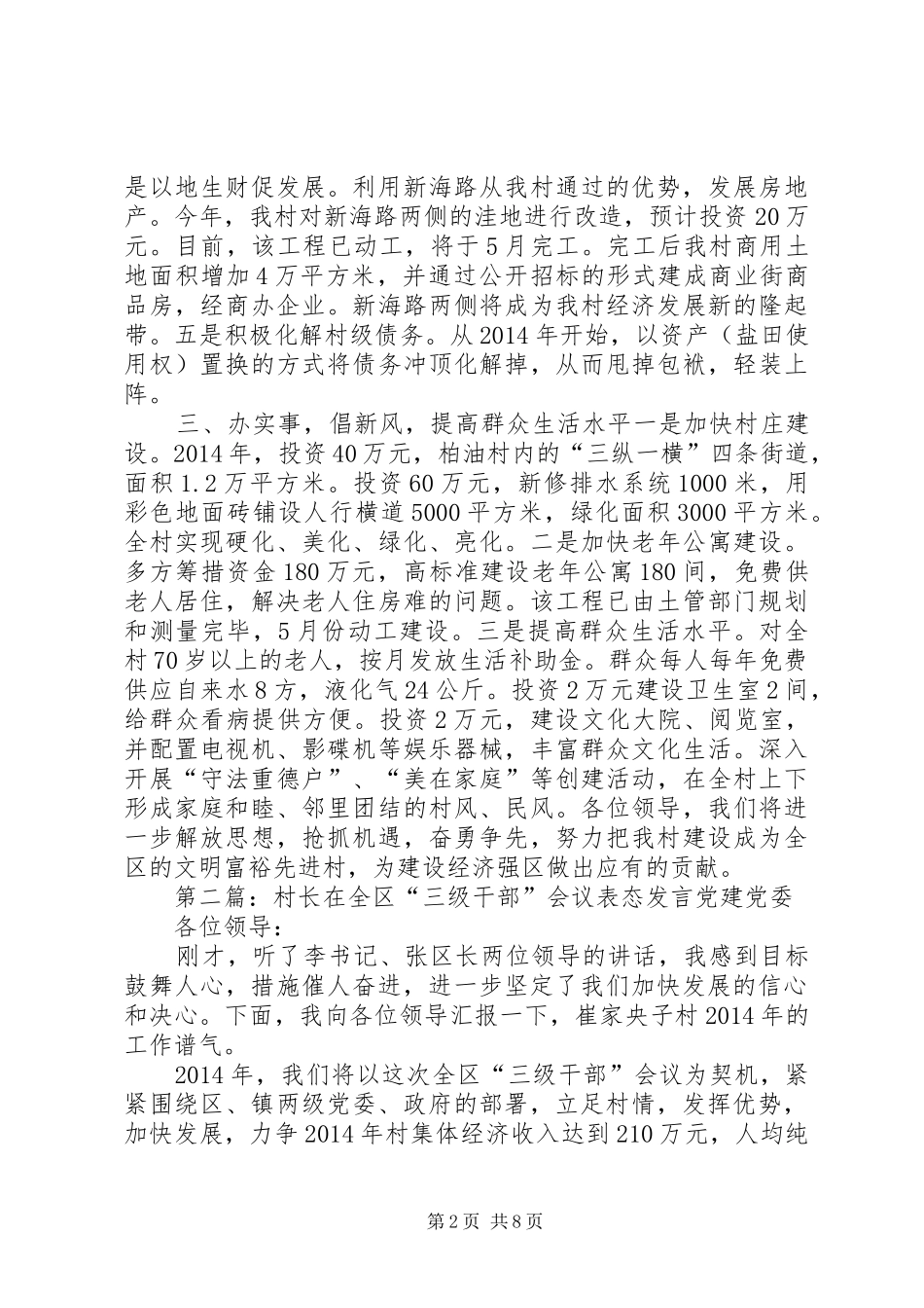 第一篇：村长在全区“三级干部”会议表态发言稿_第2页