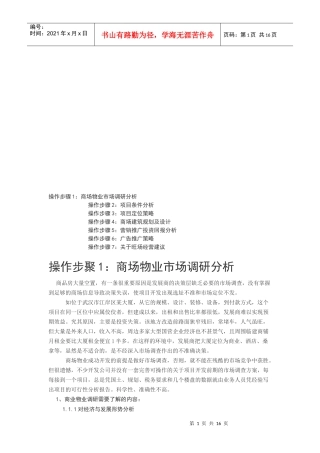 广州某热销大型商场策划流程