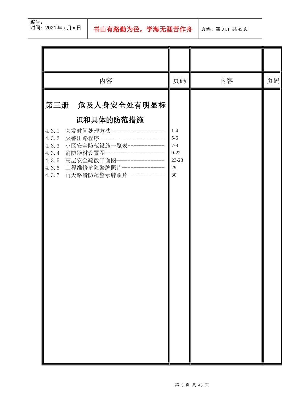 广州某物业公司迎检资料文档目录手册2_第3页