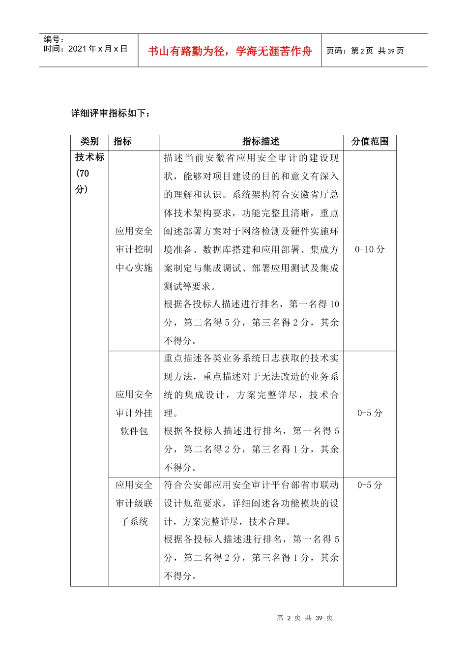 应用系统安全防护项目需求书_第2页