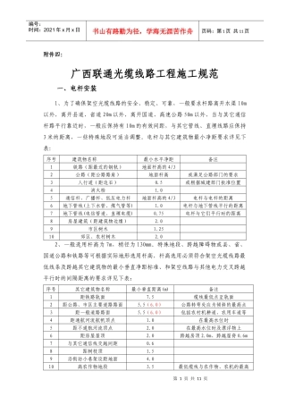 广西联通本地传输网工程施工规范