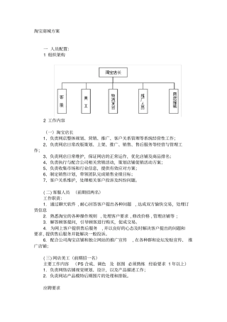 商城运营详细方案