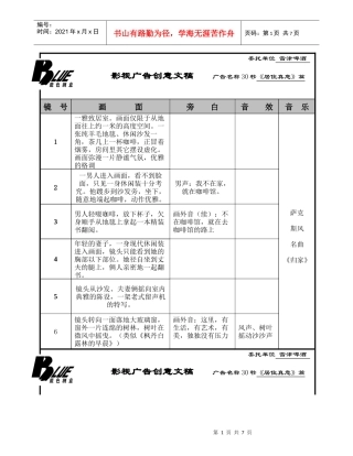 广告策划－蓝色创意（影视创意）