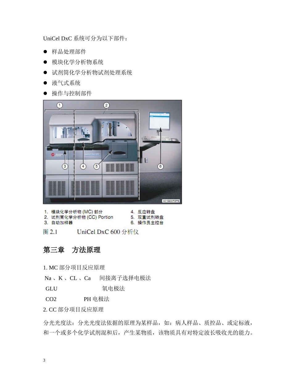 BECKMAN COULTER UniCel DxC600仪器SOP_第3页