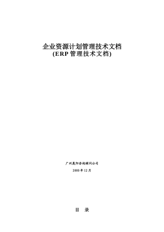 ERP管理技术文档(doc 58页)