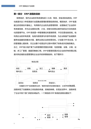 ERP流程与操作说明培训资料