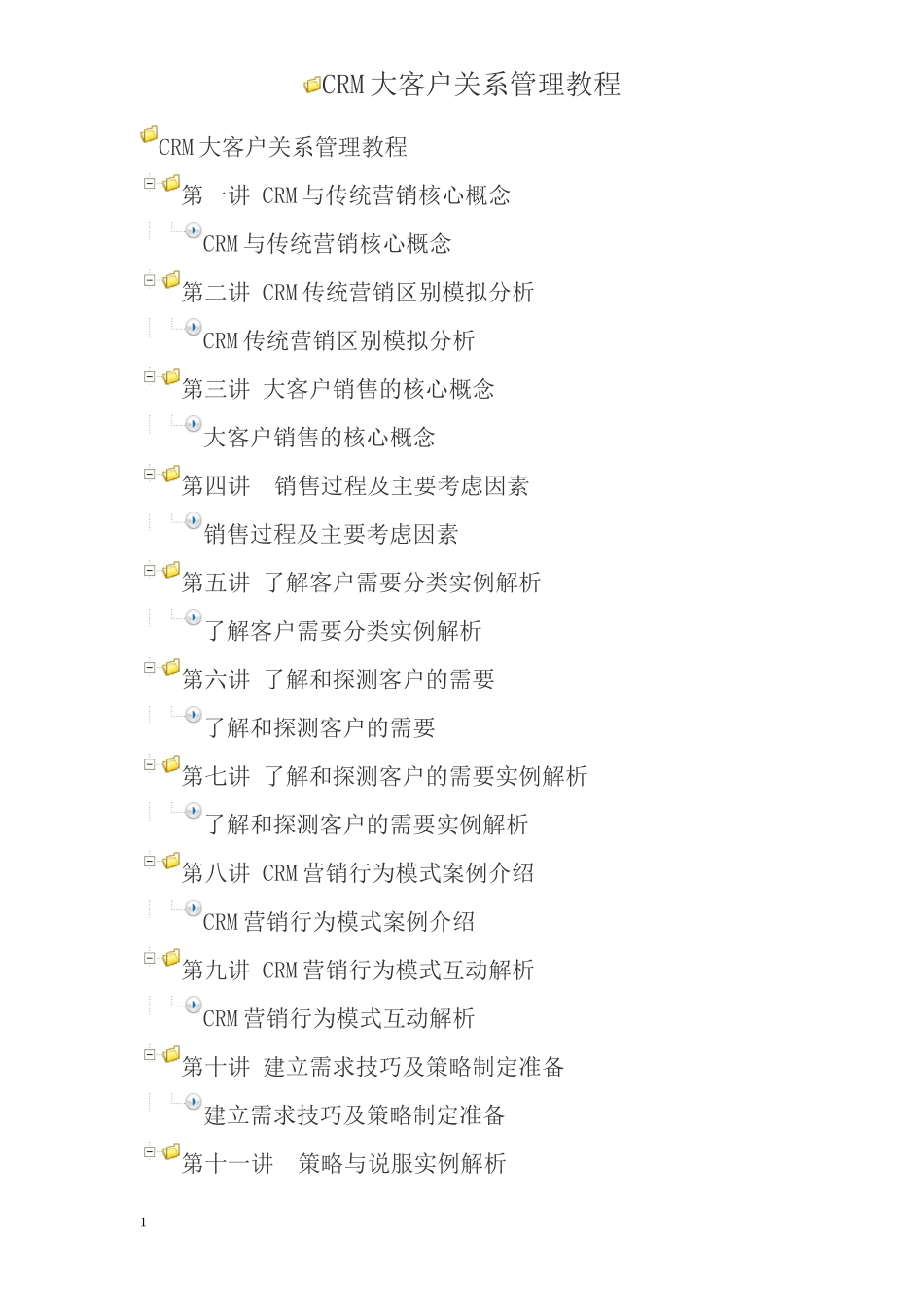 CRM大客户关系管理教材_第1页