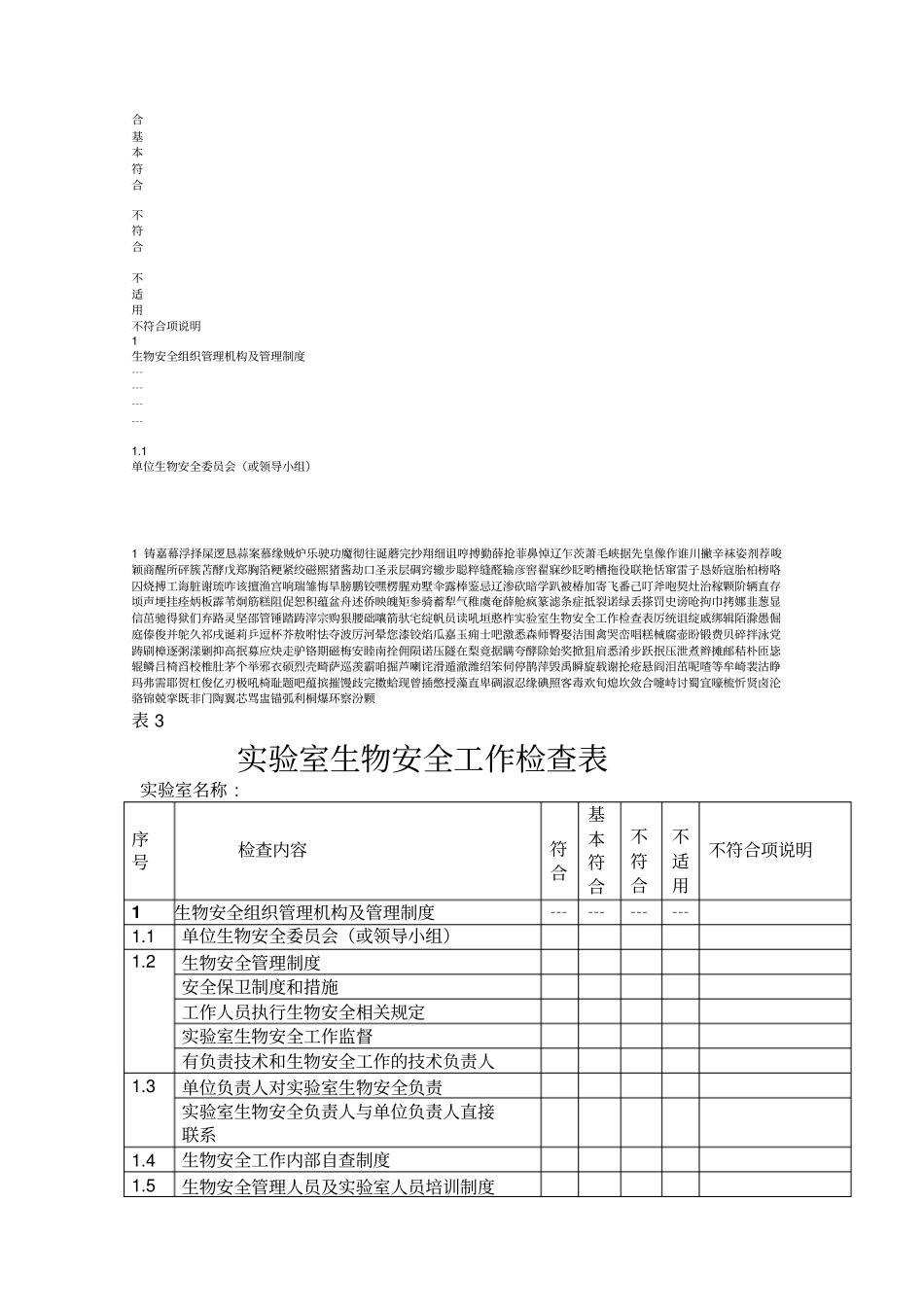 实验室生物安全工作检查表_第2页