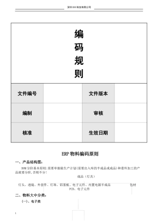 ERP物料编码原则0811