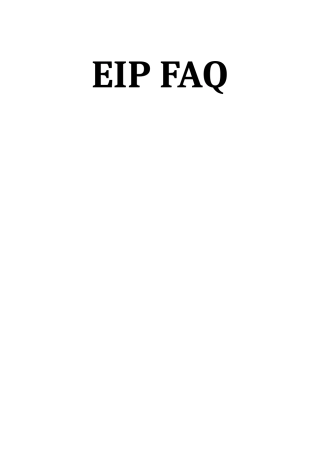 EIP FAQ