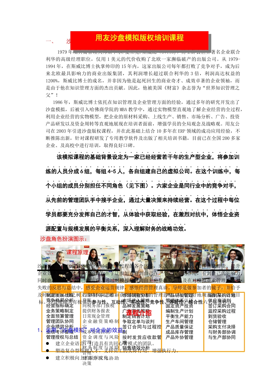 ERP沙盘模拟培训课程介绍_第1页