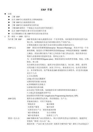 ERP手册（DOC40页）