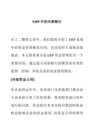 ERP中的内部银行(doc25页)