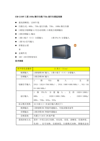 SCM-2100P三星100Hz隔行扫描75Hz逐行扫描监视
