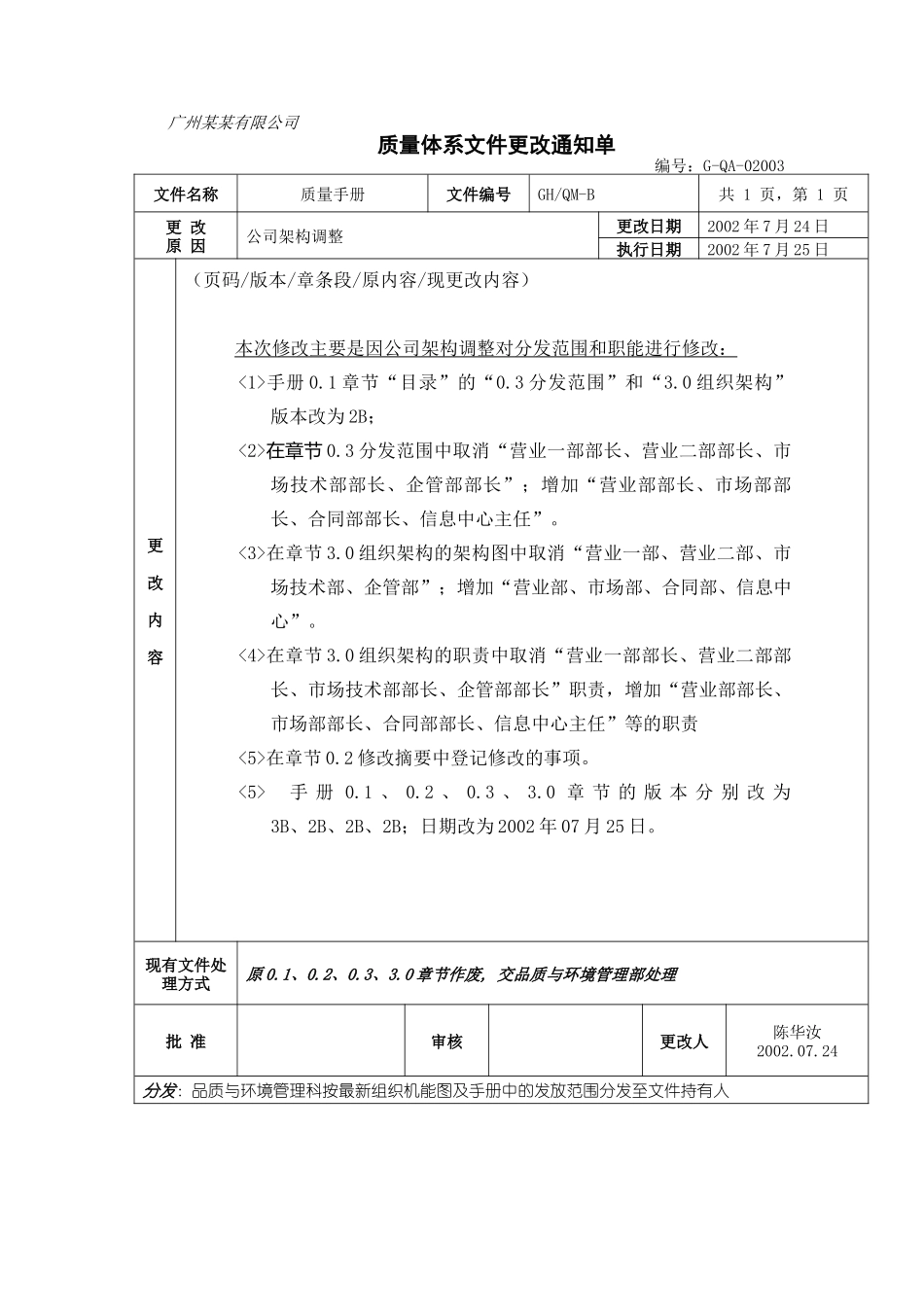 广州某某有限公司质量手册（DOC 31页）_第2页