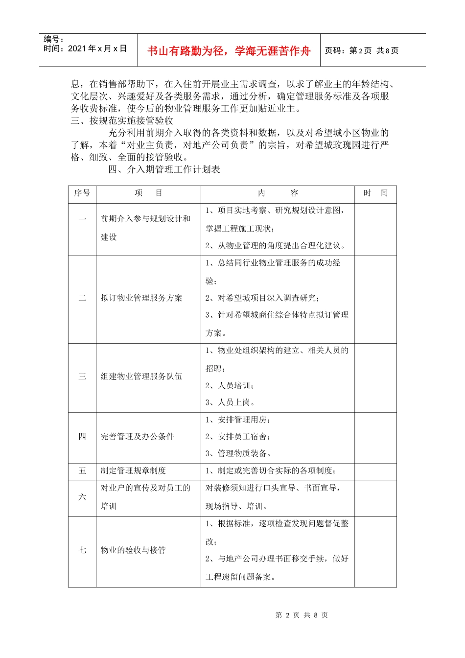 希望置业物业管理运作计划_第2页